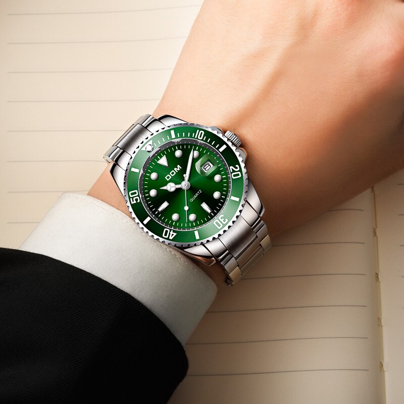 DOM Luxury Men's Sports Watch Waterproof Quartz Date Wristwatch