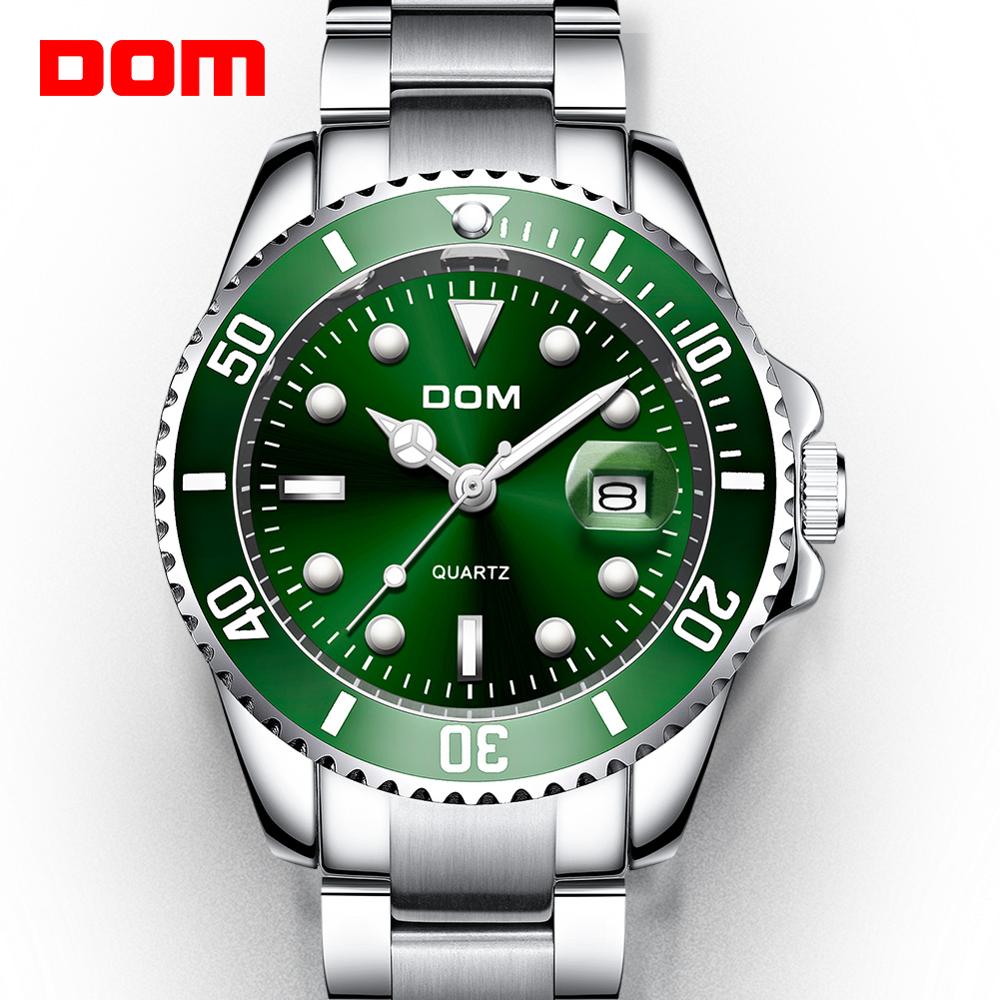 DOM Luxury Men's Sports Watch Waterproof Quartz Date Wristwatch