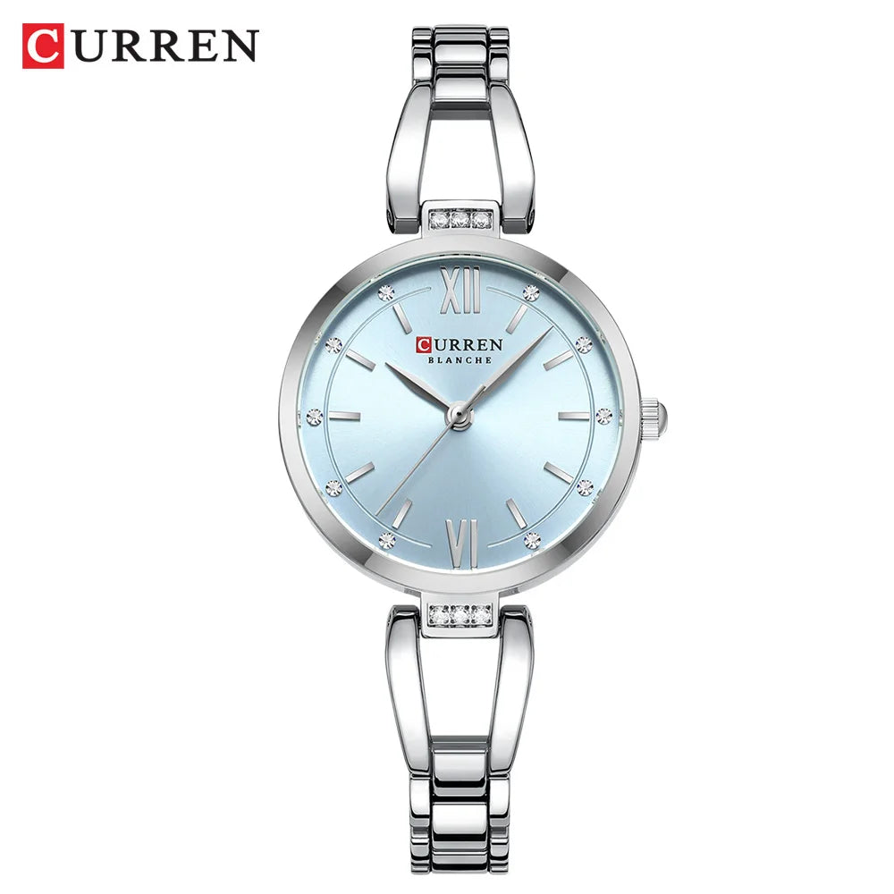 CURREN 9092 Brand Retro Model Quartz Watch Classic Roman Scale Ladies Bracelet Vintage Female Clock Women Wristwatch for Girls-9