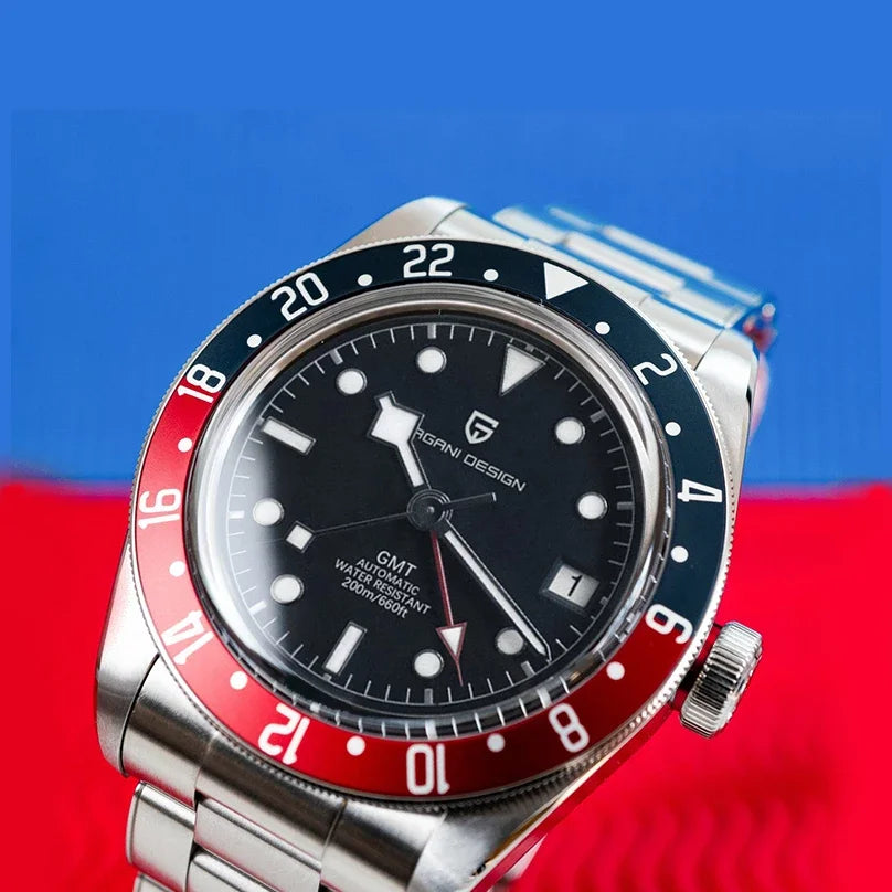 PAGANI DESIGN New BB58 GMT Tribute Series Mechanical Men Wristwatch 200M Waterproof Sapphire Mirror Automatic Watch for Men 1706-3