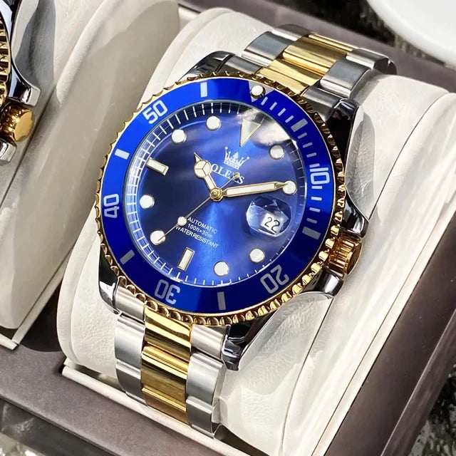 Olevs 6650 Wholesale Stainless Steel Strap Men's Mechanical Watch Waterproof Cheap Automatic Watches Sport Wristwatch for Men-7