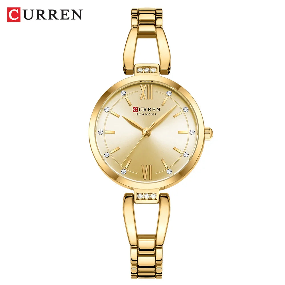 CURREN 9092 Brand Retro Model Quartz Watch Classic Roman Scale Ladies Bracelet Vintage Female Clock Women Wristwatch for Girls-6