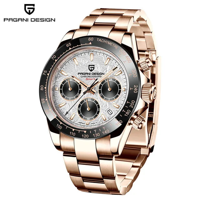 Pagani Design 1664 Rubber Chronograph Watch Designer Fashion for Men Japan Miyota Quartz Calendar Watches-13