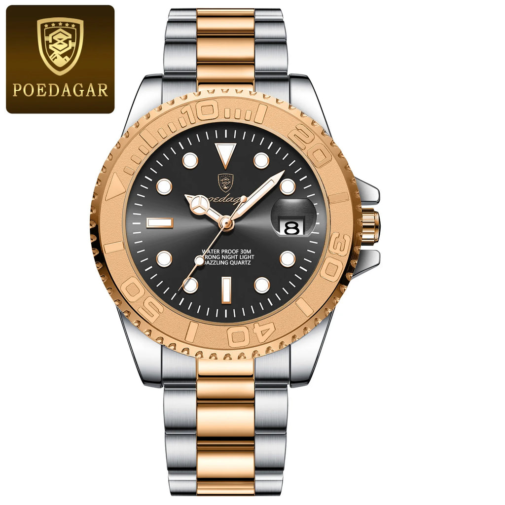 For POEDAGAR 680 Luxury Men's Quartz Watch Business Sports-Compliant Waterproof Luminous Date Display 43mm Stainless Fashionable-2