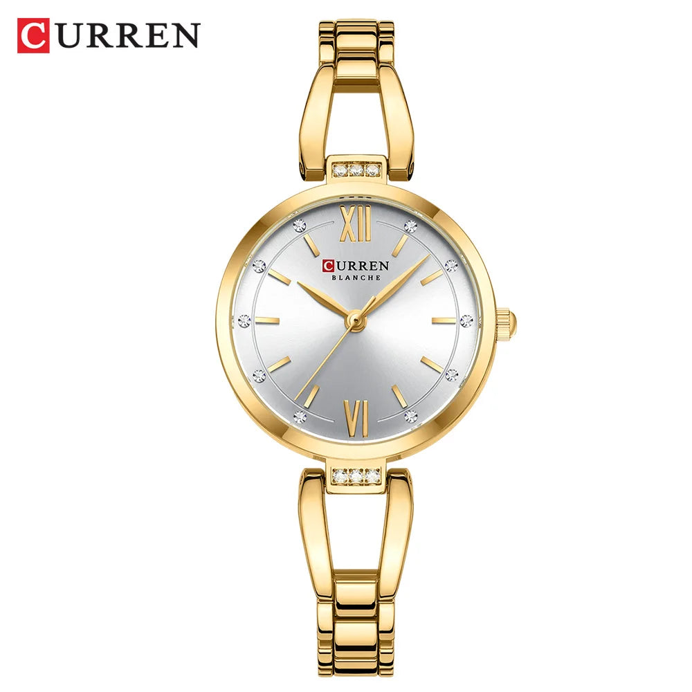 CURREN 9092 Brand Retro Model Quartz Watch Classic Roman Scale Ladies Bracelet Vintage Female Clock Women Wristwatch for Girls-7