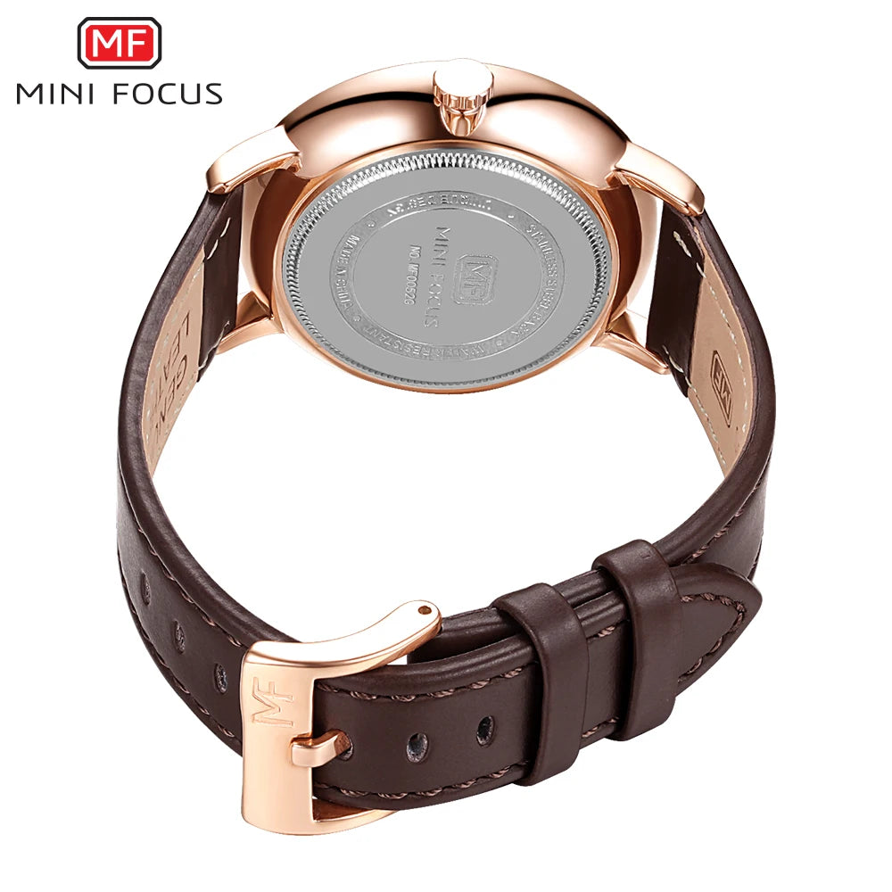 Mini Focus MF0052G MF 0052 Fashion Leather Strap Men Brand Quartz Watch Chronograph Waterproof Wristwatch for Men Montre Relojes-2