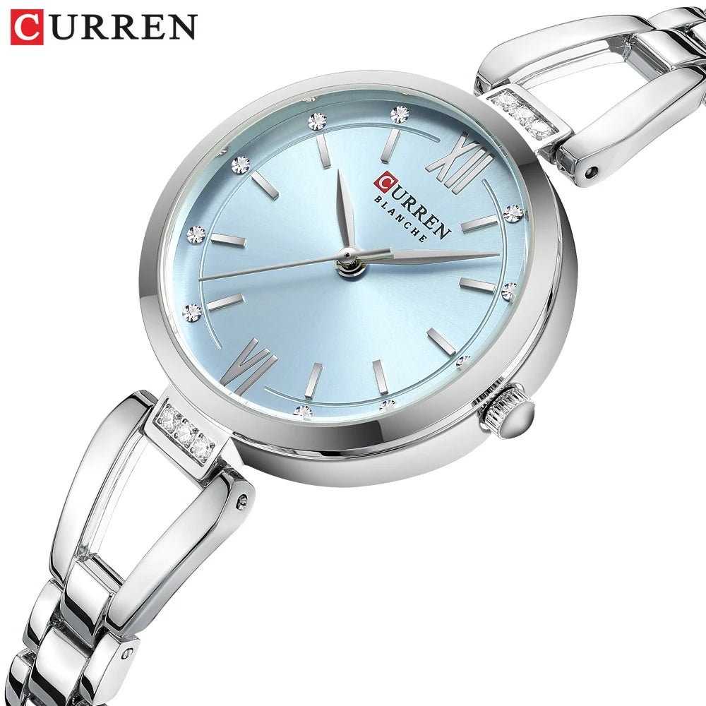 CURREN 9092 Brand Retro Model Quartz Watch Classic Roman Scale Ladies Bracelet Vintage Female Clock Women Wristwatch for Girls-4
