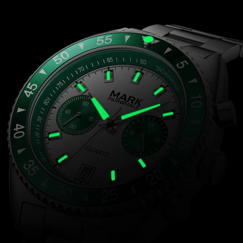 Mark Fairwhale Luxury Men High Luminous Waterproof Chronograph Men's Watch Men Quartz Watches-4