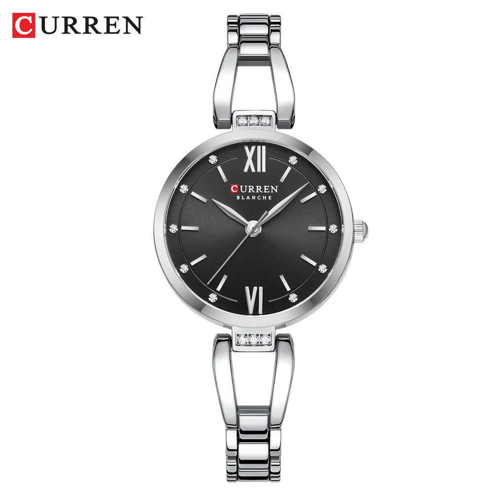 CURREN 9092 Brand Retro Model Quartz Watch Classic Roman Scale Ladies Bracelet Vintage Female Clock Women Wristwatch for Girls-8