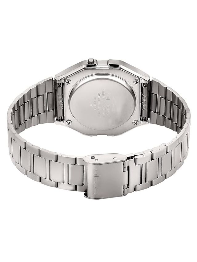 Casio Vintage A-158WA-1Q Digital Grey Dial Unisex Watch Silver Metal Strap (D011)